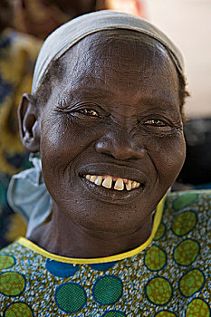 女人,微笑,健康,个人卫生,居民区,朱巴,南,苏丹,十二月,2008年