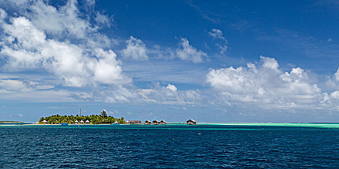 小,热带海岛,蓝绿色海水,阴天,岛屿,马尔代夫,印度洋,亚洲