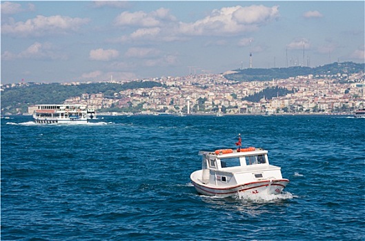 船,金角湾,伊斯坦布尔