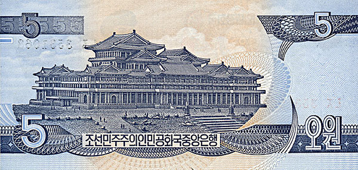 货币,北方,韩国,1998年,背影,学习,房子,山,平壤
