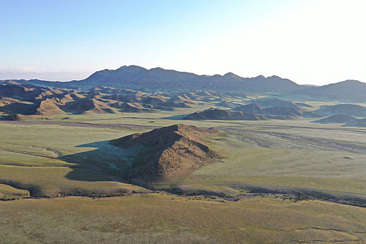 新疆博州,保加拉克牧场风光,航拍