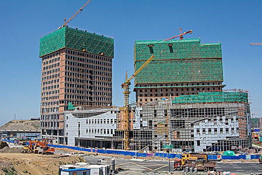 乌鲁木齐高铁站前广场施工工地