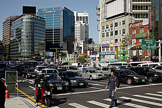 交通,市区,首尔,韩国,亚洲