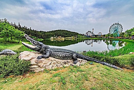 江苏省南京市银杏湖公园鳄鱼湿地自然景观