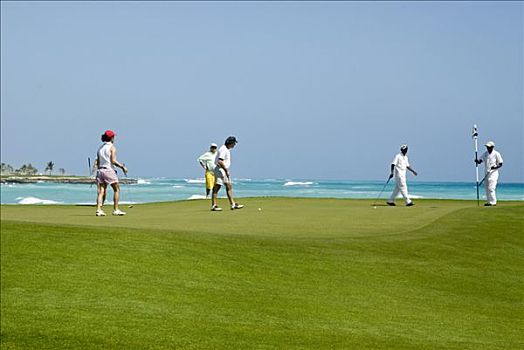 高尔夫球场,蓬塔卡纳,多米尼加共和国,中美洲