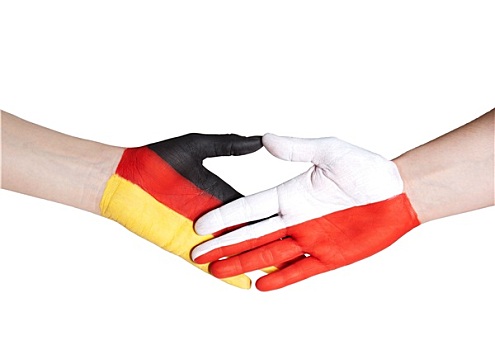 握手,德国,波兰