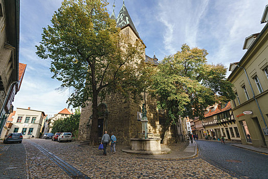 德国小镇奎德林堡街景与建筑