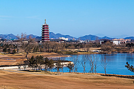北京怀柔雁栖湖核心岛