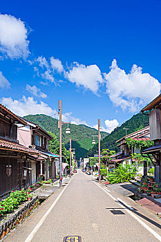 古老,城市,车站,江户时期,鸟取,日本