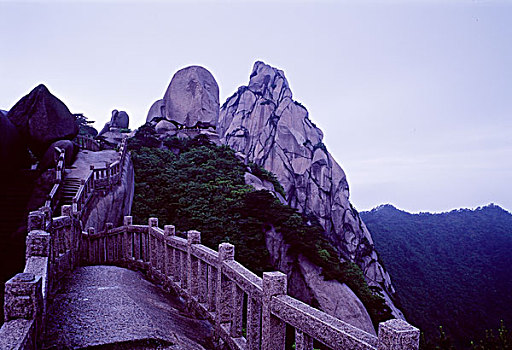 安徽,天柱山,云海,雾,蓝天,湖水,雨