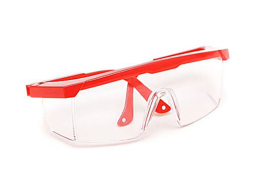 红色,护目镜,隔绝,白色背景