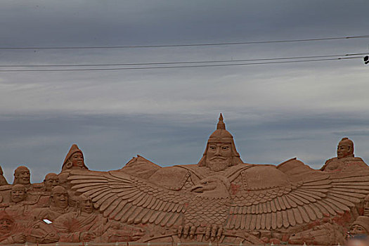蒙古文化大型沙雕