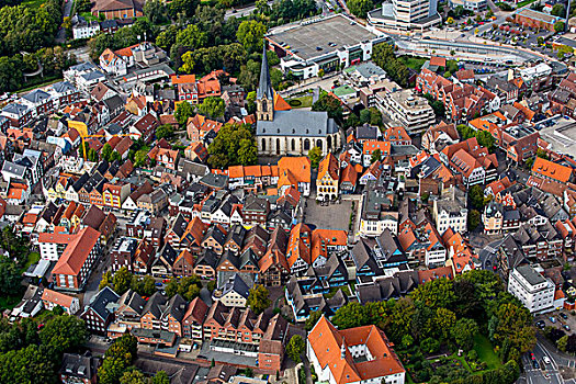 教堂,城镇中心,北莱茵威斯特伐利亚,德国,欧洲
