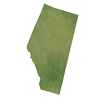 艾伯塔省,地图,绿色,纸