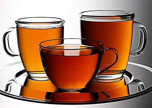 三个,茶,玻璃杯,大杯,奢华