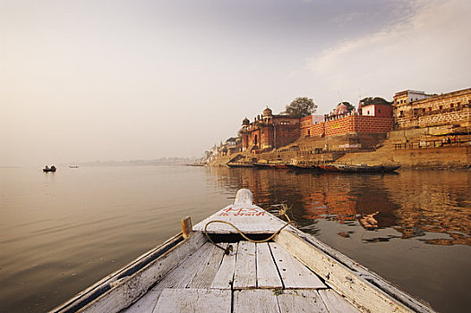 划艇,恒河,河,瓦腊纳西,北方邦,印度