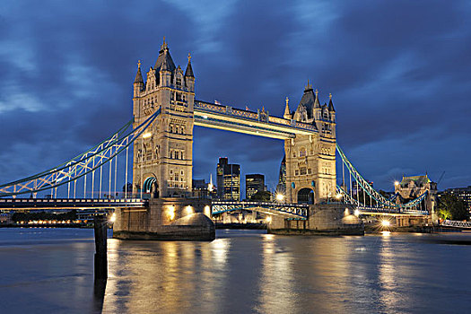 塔桥,黄昏,伦敦,英格兰