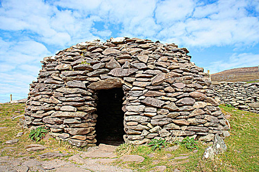 形状,凯尔特,石头,小屋,丁格尔半岛,爱尔兰,欧洲