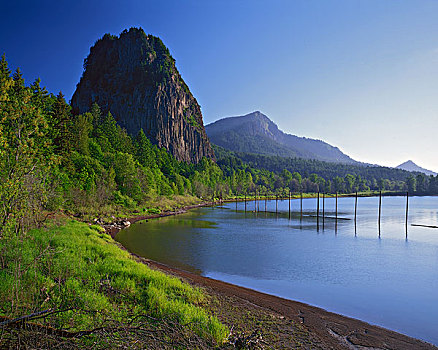 美国,华盛顿,灯塔,石头,州立公园,哥伦比亚河峡谷国家风景区,哥伦比亚河,大幅,尺寸