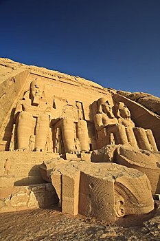 埃及,阿布辛贝尔神庙,雕塑,拉美西斯二世神庙