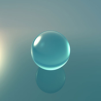 玻璃,蓝色,球