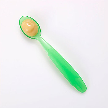 绿色,塑料制品,勺子,婴儿食品