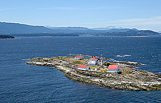 入口,岛屿,灯塔,港口,建筑,1875年,海湾群岛,不列颠哥伦比亚省,加拿大