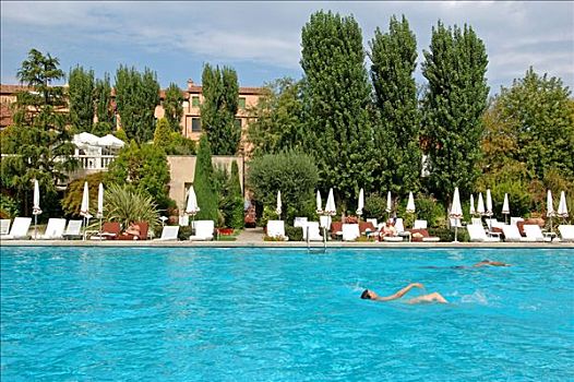 游泳池,酒店,威尼斯,意大利