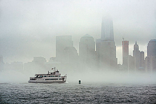 纽约,雾