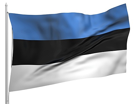 飞,旗帜,爱沙尼亚,国家