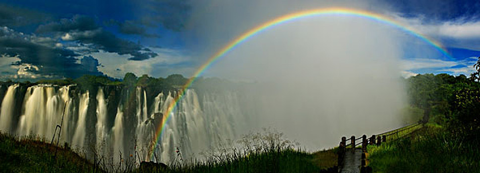 维多利亚瀑布,彩虹,津巴布韦,非洲