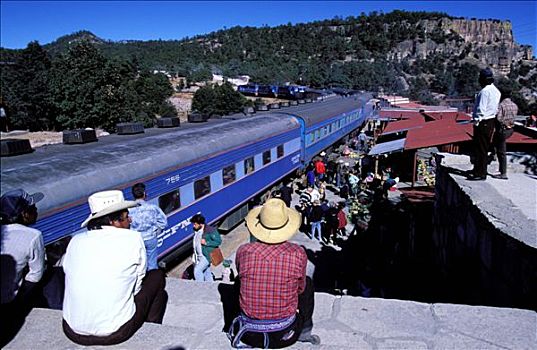 墨西哥,吉娃娃,德科布峡谷,区域,火车站