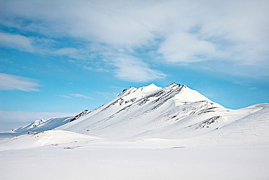 雪,火山地貌,山,北方,冰岛,欧洲