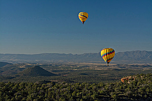 热气球,红岩,国家森林,塞多纳,亚利桑那,美国