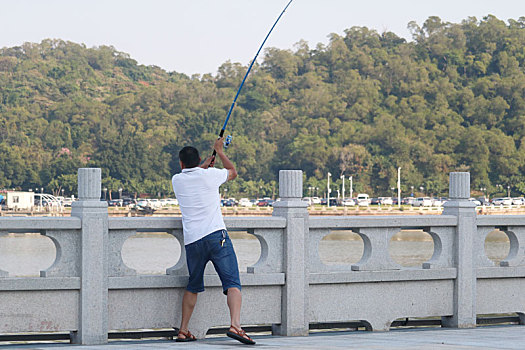 珠海市情侣路旅游风景钓鱼图片
