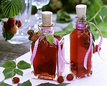 树莓醋,新鲜,树莓