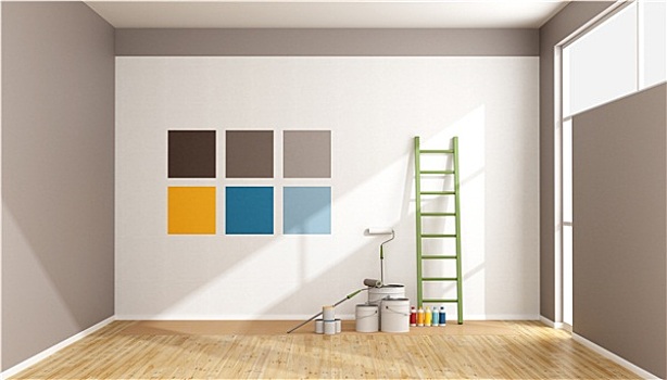 选择,色板,绘画,墙壁