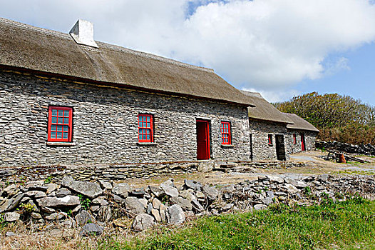 屋舍,博物馆,丁格尔半岛,凯瑞郡,爱尔兰,欧洲