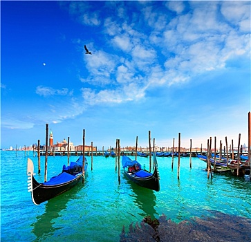 威尼斯,小船,圣乔治奥,马焦雷湖,意大利