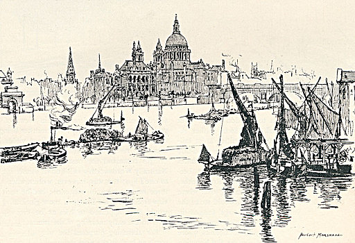 滑铁卢桥,1894年,艺术家