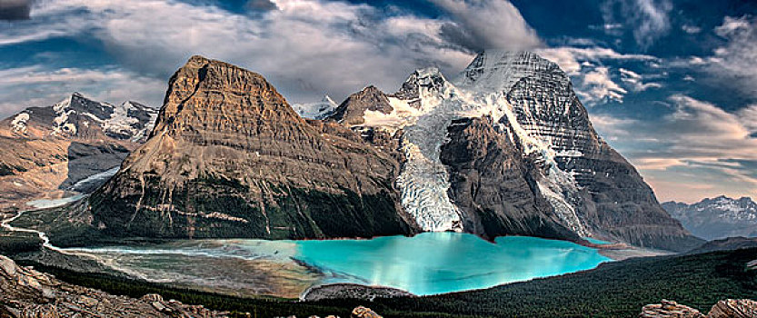 冰山,湖,罗布森山省立公园,不列颠哥伦比亚省,加拿大