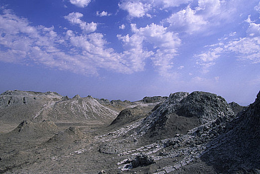 阿塞拜疆,靠近,巴库,泥,火山