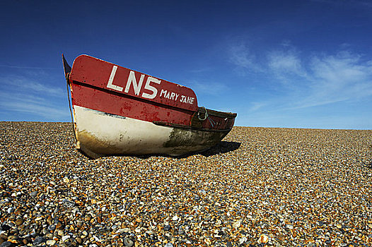 英格兰,诺福克,渔船,海滩,海岸