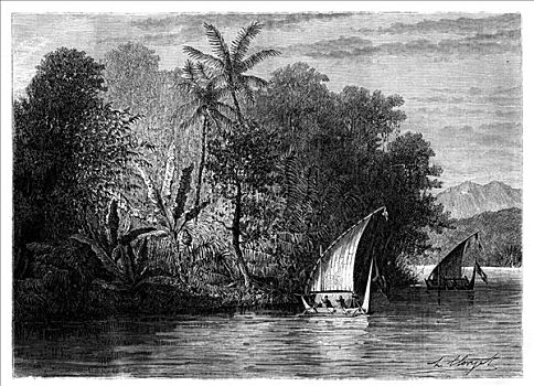 景象,印度尼西亚,19世纪,艺术家