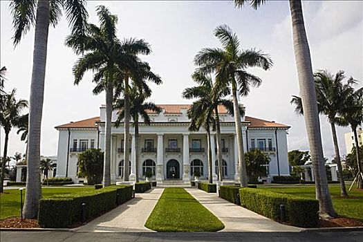 建筑,博物馆,棕榈海滩,佛罗里达,美国