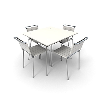 桌子,椅子,白色