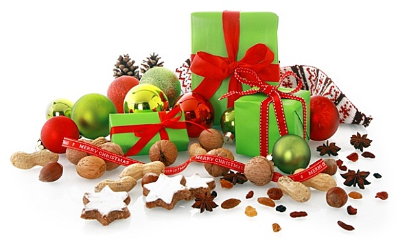 种类,绿色,褐色,红色,圣诞节,物品