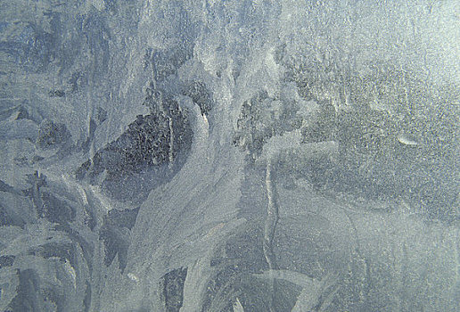冬天,冰晶,图案,磨砂玻璃