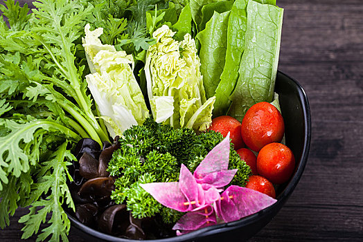 火锅涮锅食材涮料蔬菜拼盘