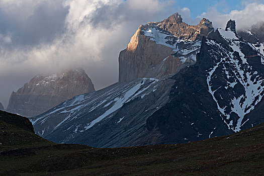 风景,山,托雷德裴恩国家公园,巴塔哥尼亚,智利